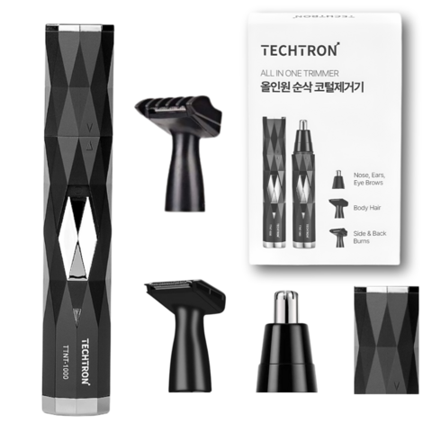 테크트론 올인원 코털제거기 여성 멀티트리머 충전식 전동 TTNT-1000, 1개