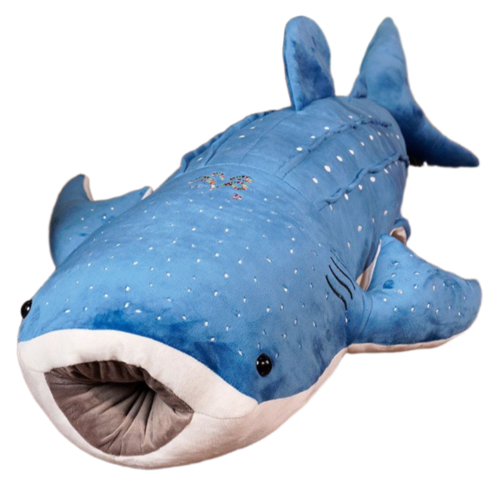 국내 당일배송 휘뚜마뚜 고래 상어 인형 쿠션 바디필로우 대형 봉제 인형 55cm 75cm 100cm 베개, 블루