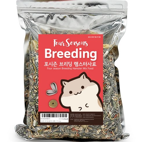 러브펫 포시즌 브리딩 햄스터 사료, 1개, 2kg