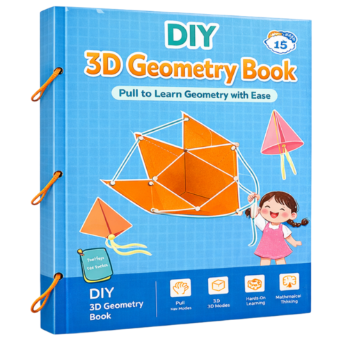크랜브랑 3D DIY 기하학 도형 팝업북, 1개