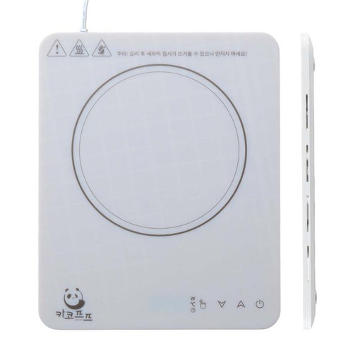 카코프프 2.4cm 초슬림 인덕션 휴대용 야영 인덕션 IND-001, 화이트, 프리스탠딩
