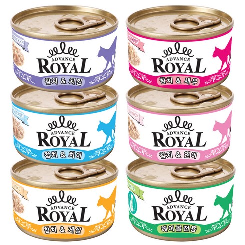 로얄 어드밴스 캔 콤보 (1box/24개입) 고양이 캔 간식 통조림, 어드밴스 콤보, 85g, 24개