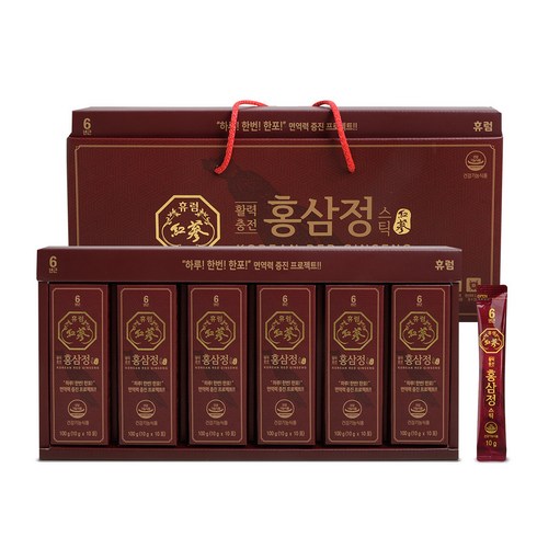 휴럼 활력충전홍삼정스틱 10g*60포, 1개, 60회분