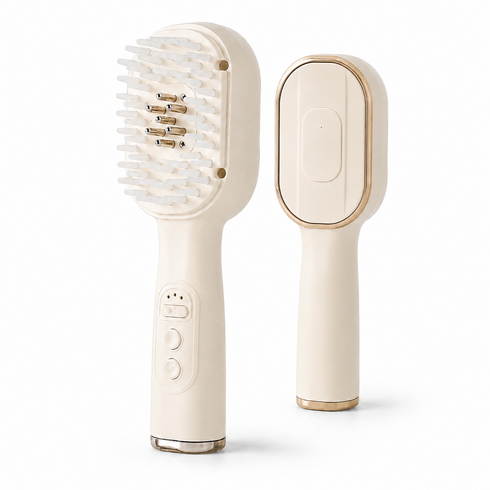 슈퍼인 고주파 무선 두피마사지기 전동 LED, 베이지, UK-A010