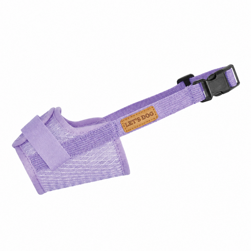 렛츠독 강아지 경량 메쉬 벨크로 입마개 산책용 마스크 S, 메쉬퍼플, 1개