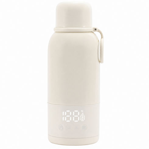 따소미 100도 무선 충전식 가열 텀블러 500ml 대용량 휴대용 보온 분유 포트 TYB - 30, 1개, 아이보리