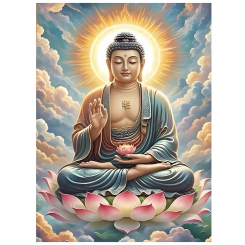 호우맘 액자 캔버스형 보석십자수 DIY 키트 40 x 50 cm, 1개, HM-129 석가모니