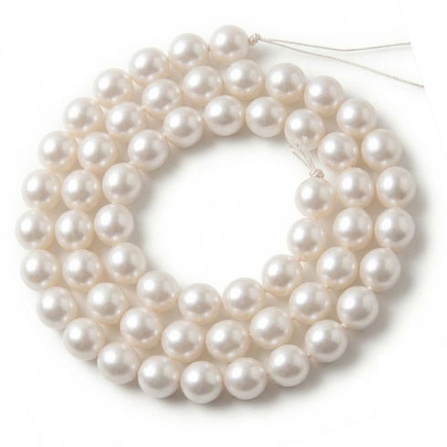 핵진주 (Glass Pearl) - 주얼리 부자재, 1개, Ivory 4mm