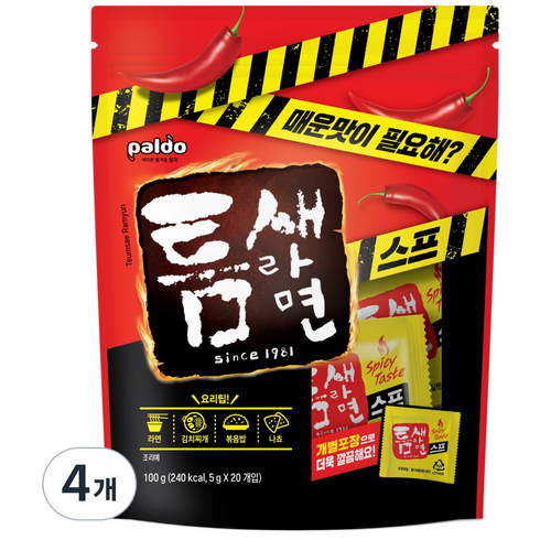 틈새라면 스프 20p, 100g, 4개