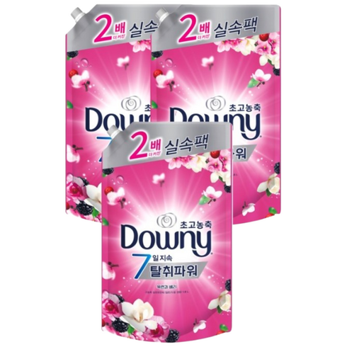 다우니 탈취파워 초고농축 섬유유연제 목련과베리 리필, 1.6L, 3개