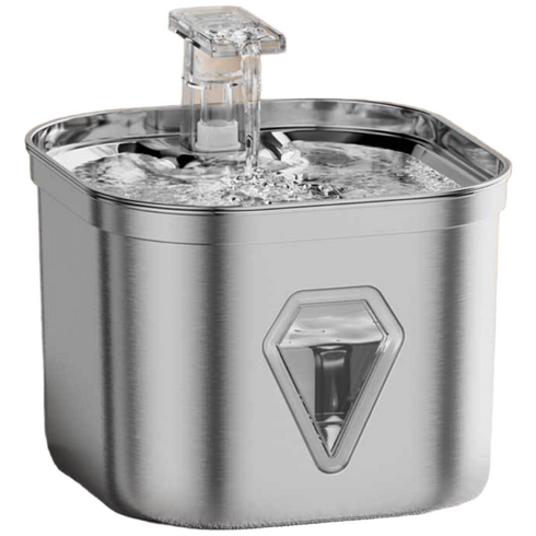 Bornoon 고양이 정수기 강아지 자동 급수기 2.5L 애견 음수대, 1개, 304 스텐, WF350
