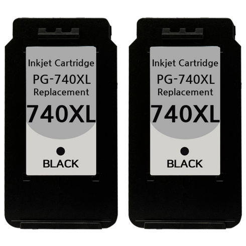 [호환] BNC INT PG-740XL 검정 대용량 캐논 프린터 MG3570 MG3670 재생 잉크, 2개, 블랙