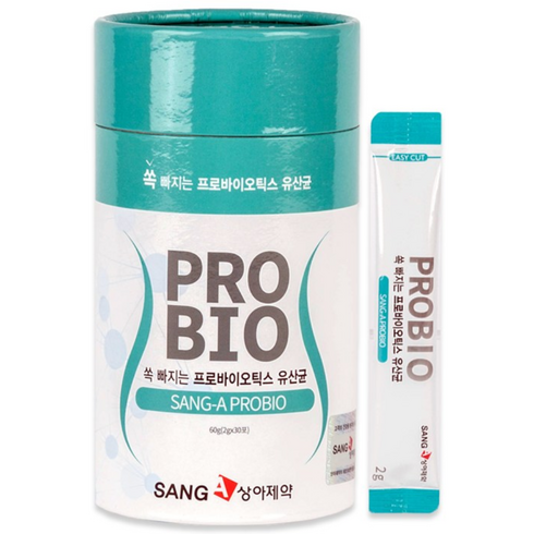 상아제약 쏙빠지는 쾌변 프로바이오틱스 유산균, 60g, 2박스