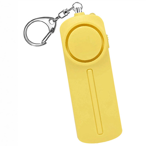 Keebright 호신용 경보기 130dB 키링 경보기 여성 초등학생 책가방 방범부저 호신용 호루라기 입학선물, 버터 옐로우, 1개
