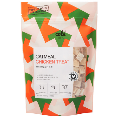 꼬뜨 캣밀 트릿 고양이 동결건조 간식, 치킨, 120g, 1개