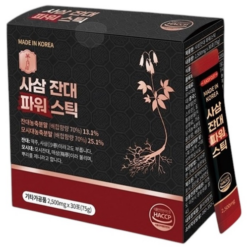 사삼잔대 파워스틱, 30개, 2.5g