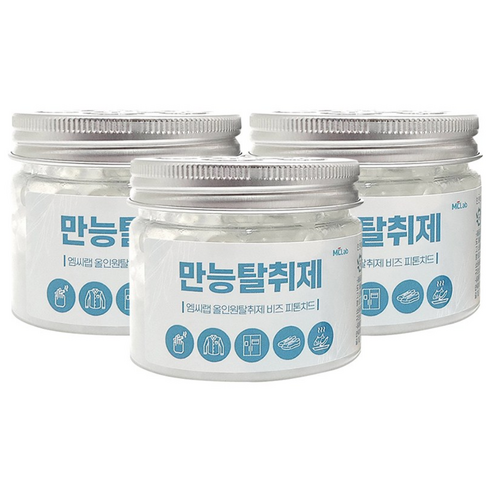 엠씨랩 실내 고체 탈취제 냄새 제거 비즈형 무향 피톤치드 2종, 만능탈취제 비즈 (피톤치드) 100g 3개