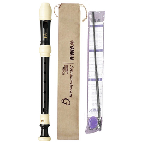 야마하 소프라노 리코더 YRS-31G 저먼식, 혼합 색상, 1개