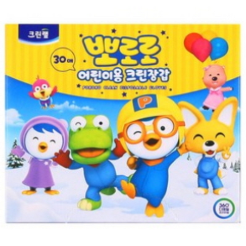 크린랲 뽀로로 어린이용 크린장갑 30매, 30개입, 2개