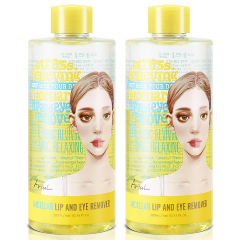 [비건뷰티] 아리얼 릴리빙 미셀라 립앤아이 리무버, 300ml, 2개