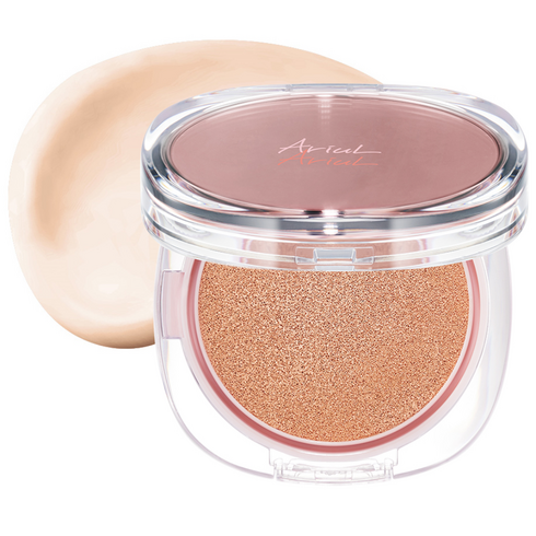 아리얼 잉크 피더 커버 래스팅 쿠션 SPF50+ PA++++ 15g, 03 크림베이지 / 22호, 1개