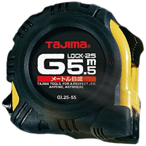 타지마 고무피복 자석 줄자 5.5m x 25mm GLM25-55, 2개