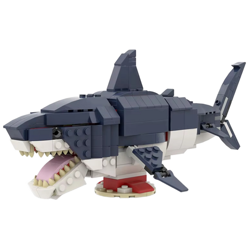 LEQUMOC C6075 메갈로돈 바다 블록 세트 상어해 키트 블럭 장난감 498PCS, 1개
