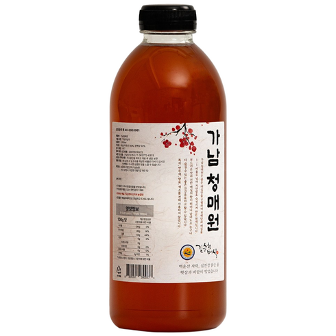 매실 장인이 만든 매실원액 가남 청매원 3병, 3개, 1L