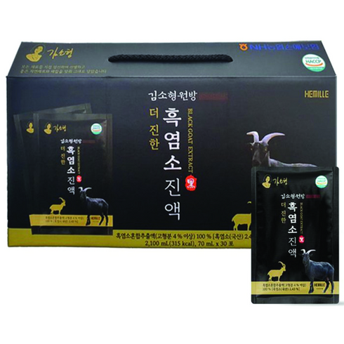 김소형원방 더진한 흑염소진액, 2.1L, 2개