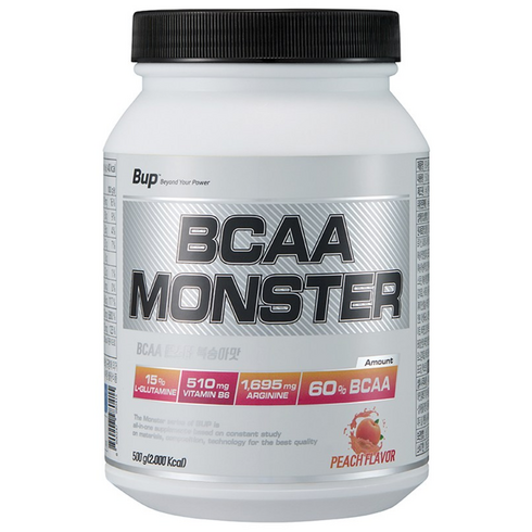 BUP BCAA몬스터 복숭아맛 500g, 1개