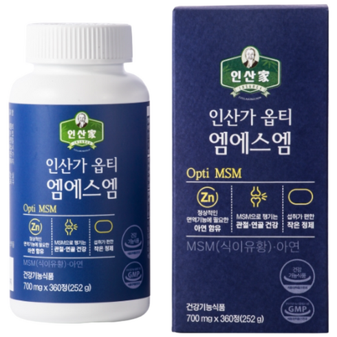 인산가 옵티 엠에스엠 252g, 360정, 1개