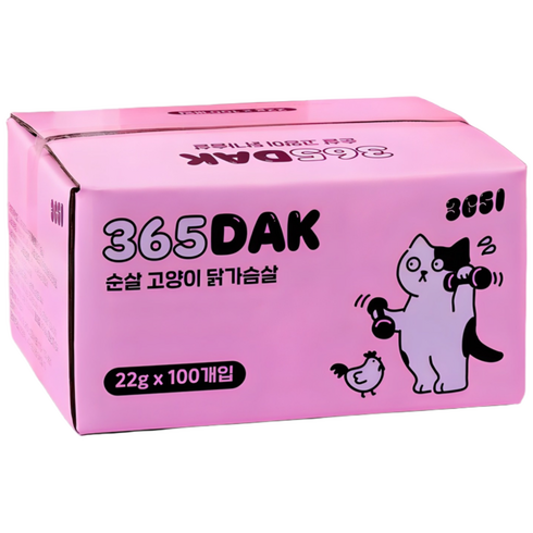 삼육오일 고양이 365닭 부드러운 순살 간식 100p, 닭가슴살, 2.2kg, 1개