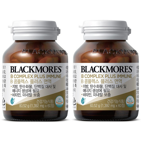 블랙모어스 비타민B 컴플렉스 83.52g, 60정, 2개