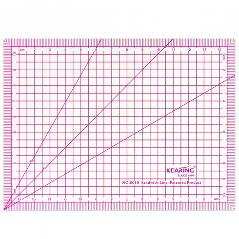 KEARING 30/50 /60 그레이딩자 미싱자 원단자 내장눈금, 8010 (15cm*11cm), 1개