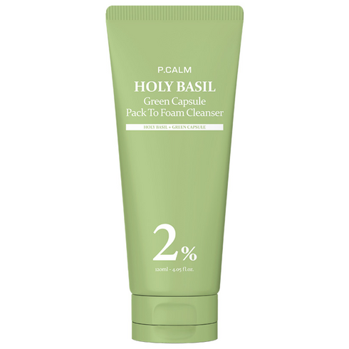 피캄 홀리바질 그린캡슐 팩투폼 모공 클렌저, 1개, 120ml