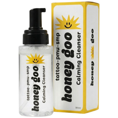 NEW 허니즈 카밍 클렌저 반영구 타투 PMU SMP 색소 컬러 세정 저자극 클렌징 300ml, 1개