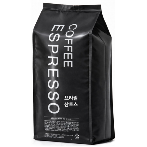커피 에스프레소 브라질 산토스 원두커피, 1kg, 1개, 홀빈(분쇄안함)