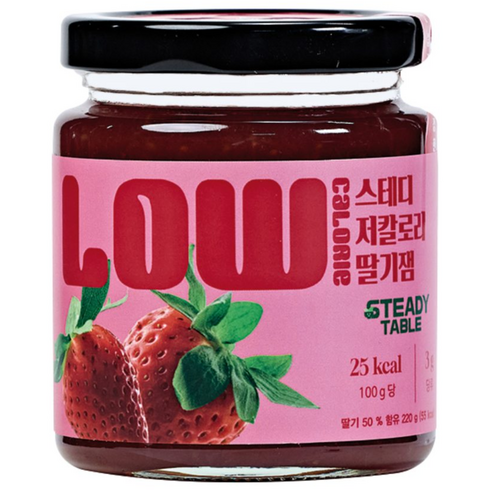 스테디 저칼로리 저당 딸기잼, 1개, 220g