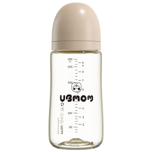 유비맘 PPSU 시그니처 노꼭지 젖병, 초코, 280ml, 1개
