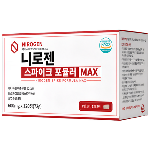 니로젠 스파이크 포뮬러 MAX 프리미엄 정품, 1개, 120정