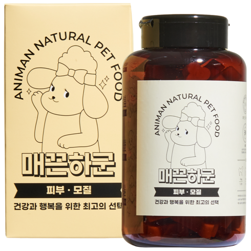애니먼 강아지 영양제, 피부/피모, 1개, 70정
