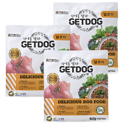 베러펫 개똑 습식사료 강아지사료 주식 파우치 닭고기 70g 36개, 닭, 840g, 3개