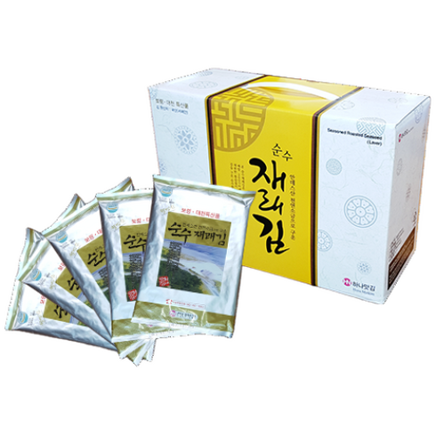 하나맛김 순수재래김 안데스산맥 호수 무공해 천연소금으로 구운김, 1박스, 20g 10봉