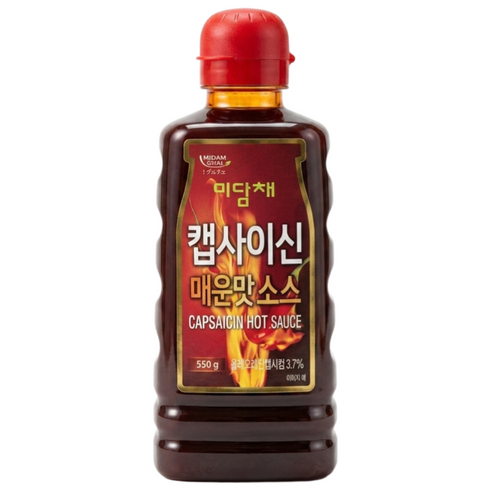 [미담채] 캡사이신 매운맛소스, 550g, 1개