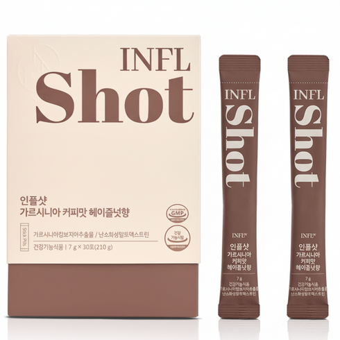인플샷 가르시니아 커피맛 헤이즐넛향 (1박스 / 30포 / 210g), 1박스, 210g