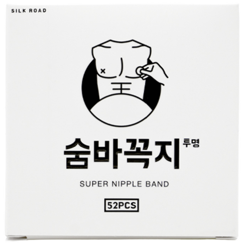 숨바꼭지 남성용 니플밴드 투명색 52매, 1개