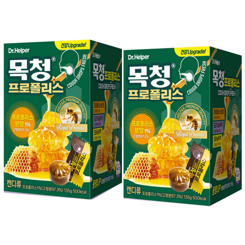 닥터헬퍼 목청 프로폴리스 캔디, 135g, 2개