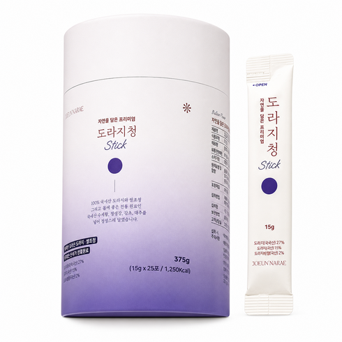 조은나래 국산 도라지를 갈아만든 도라지청 100% 무설탕 배도라지, 25개, 15g