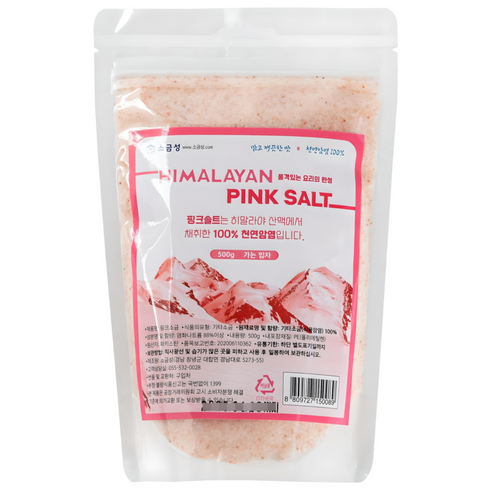 소금성 히말랴야 핑크소금 가는입자, 500g, 1개