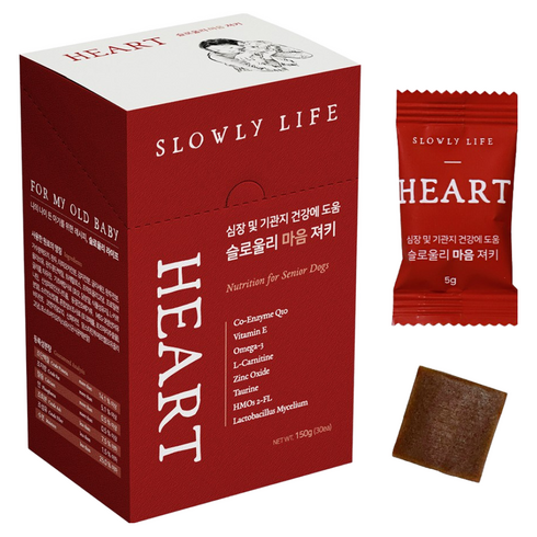 슬로울리라이프 마음 노견 강아지 심장 영양제 1세트, 1박스, 150g, 오리